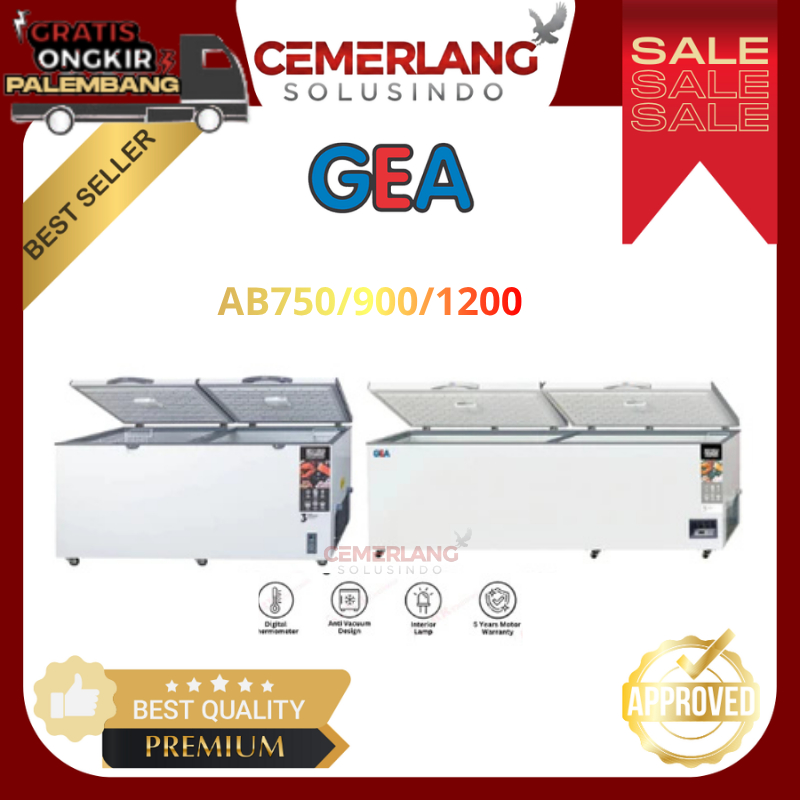 Chest Freezer GEA AB750 / AB900 / AB1200 Freezer Box GEA Lemari Pembeku GEA