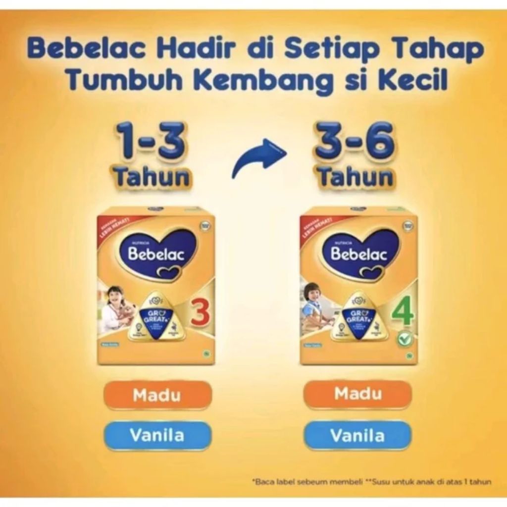 BEBELAC Susu Pertumbuhan Anak usia 1-3 Tahun