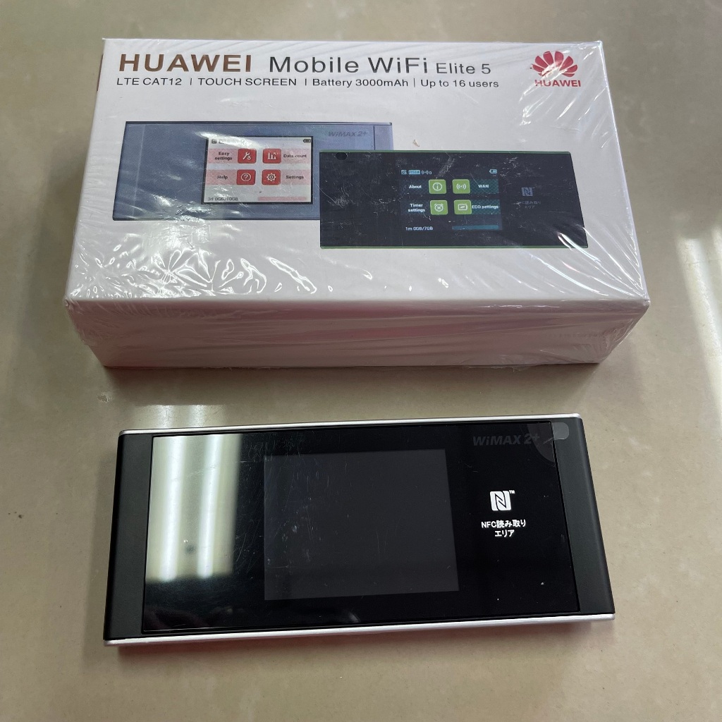 Modem MiFi WiFi 4G Sim Card Portable Huawei Elite 5 TouchScreen LTE Cat.12 600Mbps 3000mAh