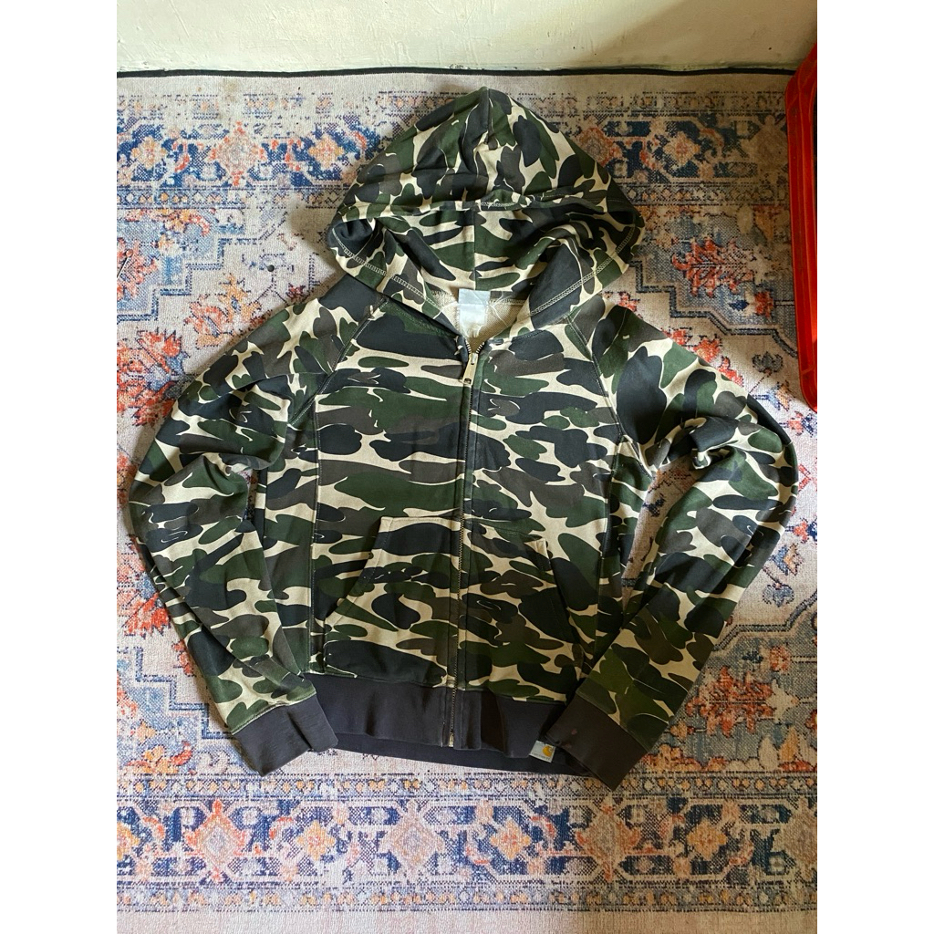 carhartt zip hoodie army