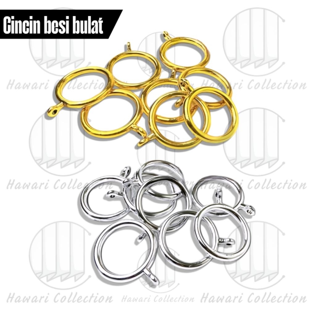 Cincin Besi Bulat Ring Kolongan Gorden