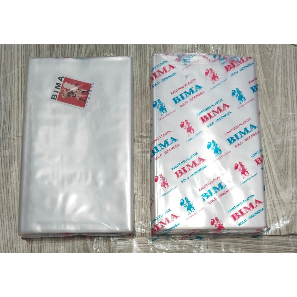 Plastik PP bening 23x40-250GRAM tebal 05 plastik keripik tebal / plastik kaku bening tebal / plastik