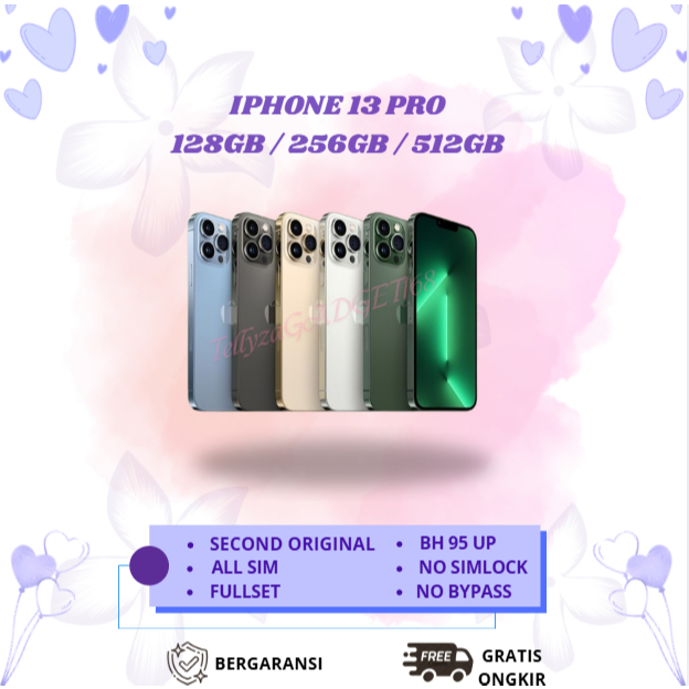 IPHONE 13 PRO 128GB/256GB/512GB Second Original Inter Mulus