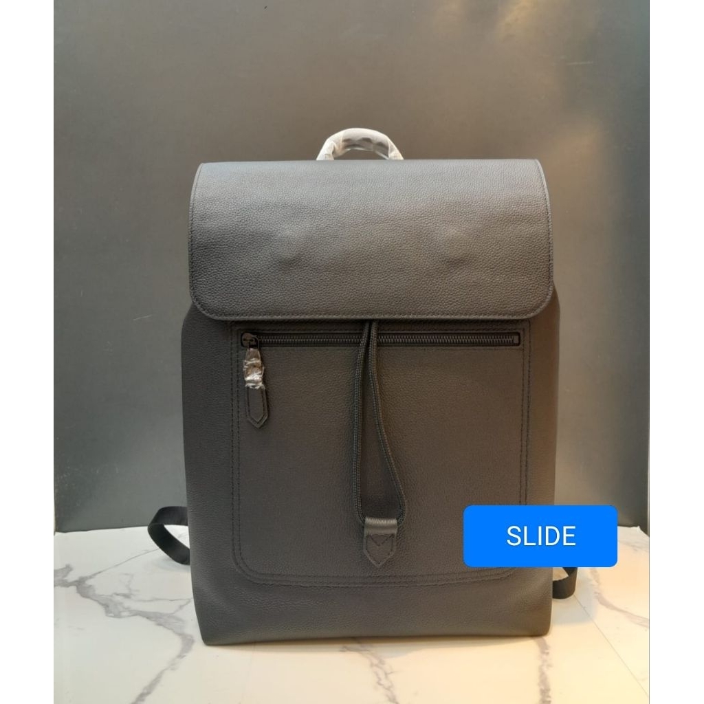 RANSEL BAGPACK PRIA L'5011 BLACK LEATHER AEROGRAM MIROR VIP