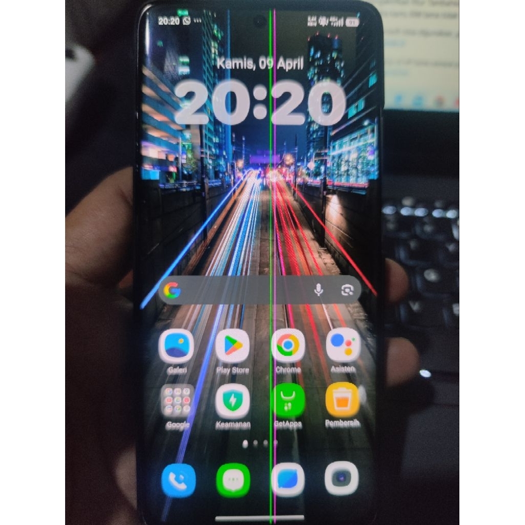 LCD dan Frame Xiaomi Mi 12 Original Copotan Purple