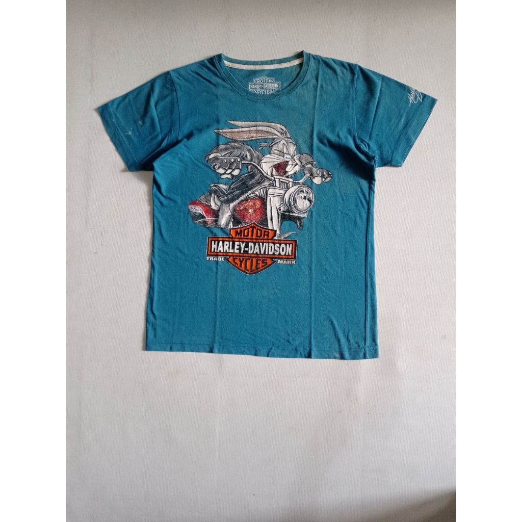 Kaos Harley Davidson X Looney Tunes Bugs Bunny Size S Second Brand Harley Davidson