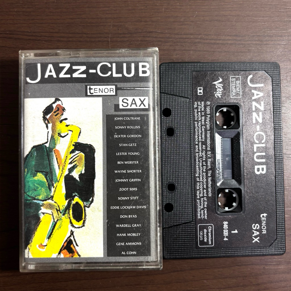 Kaset Pita Jazz Club Tenor Sax Import (John Coltrane Sonny Rollins Stan Getz dll)