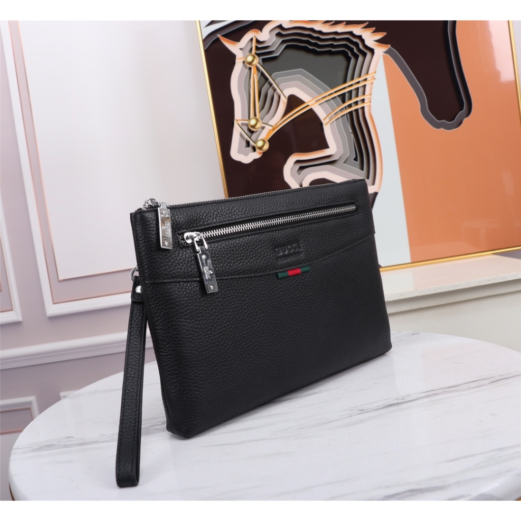 Brand new ORI GCC men's clutch, high-end imported leather handbag, comes with a wrist strap