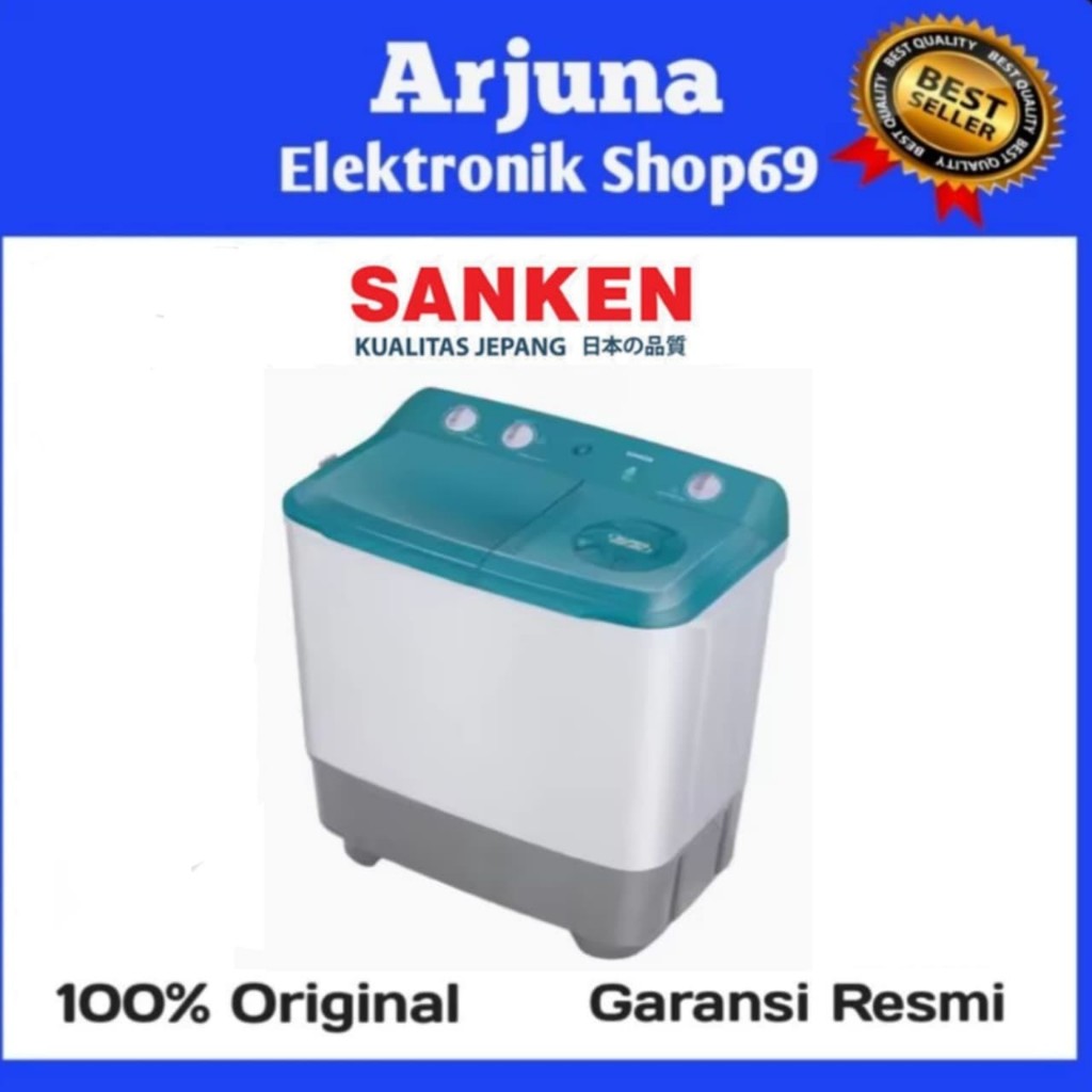 SANKEN TW-7800HP MESIN CUCI 2 TABUNG 9KG LOW WATT TW7800HP TW7800 TW 7800