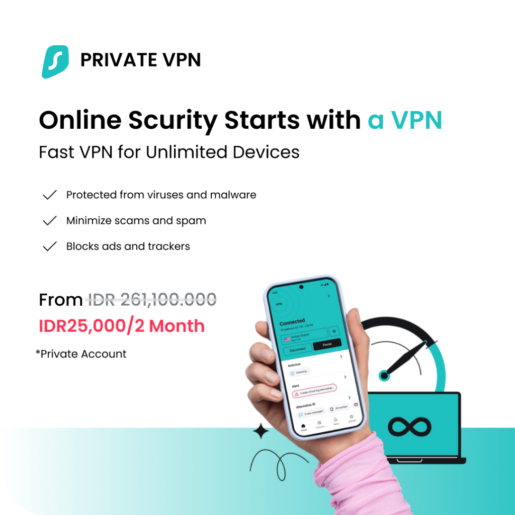 SurfVPN Starter Unlimited Device 2 Bulan