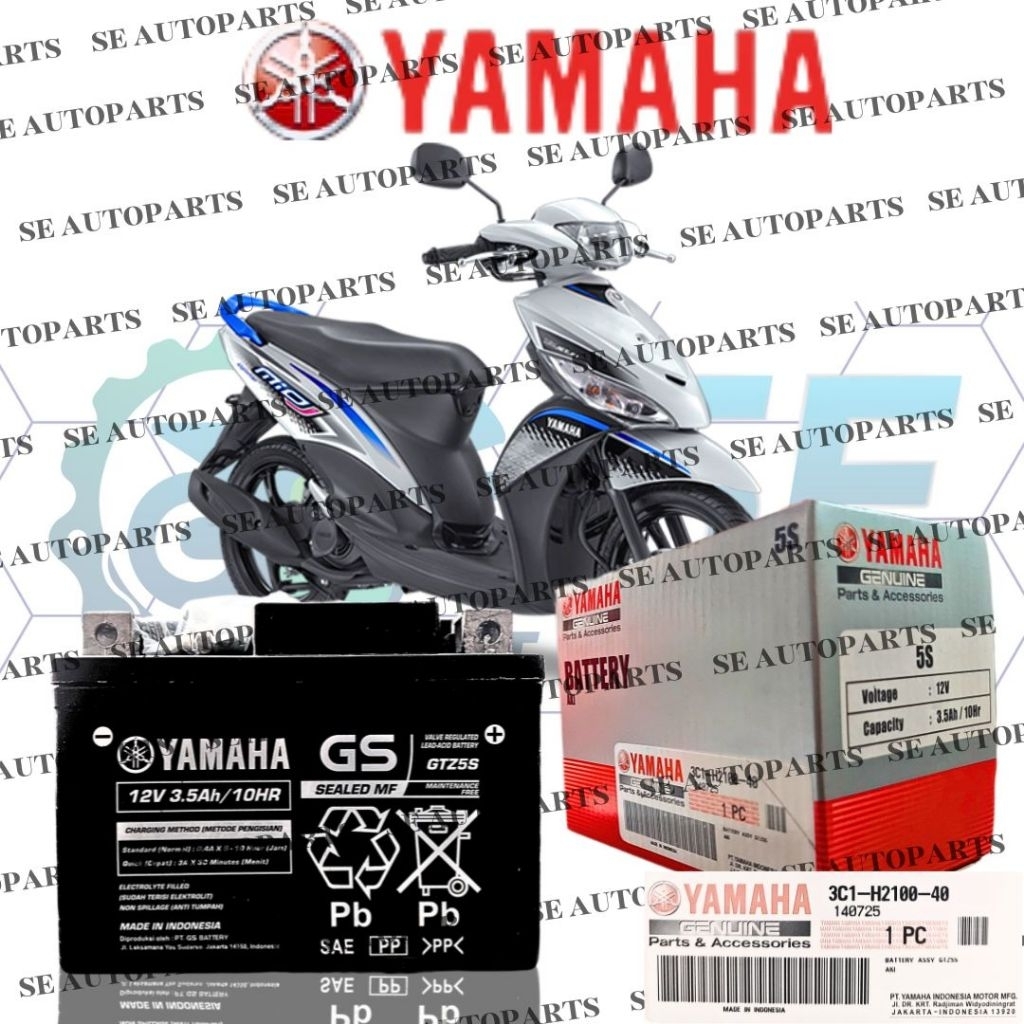 Aki Motor Full Kering Yamaha GS GTZ5S Mio J, Mio S, Mio Z Original