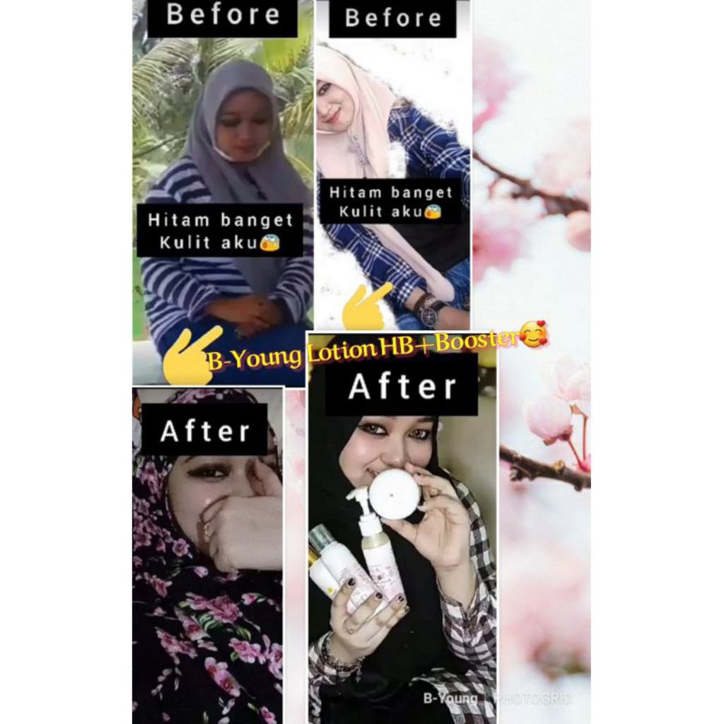 B-Young Lotion whitening pemutih badan cepat hb dosting viral