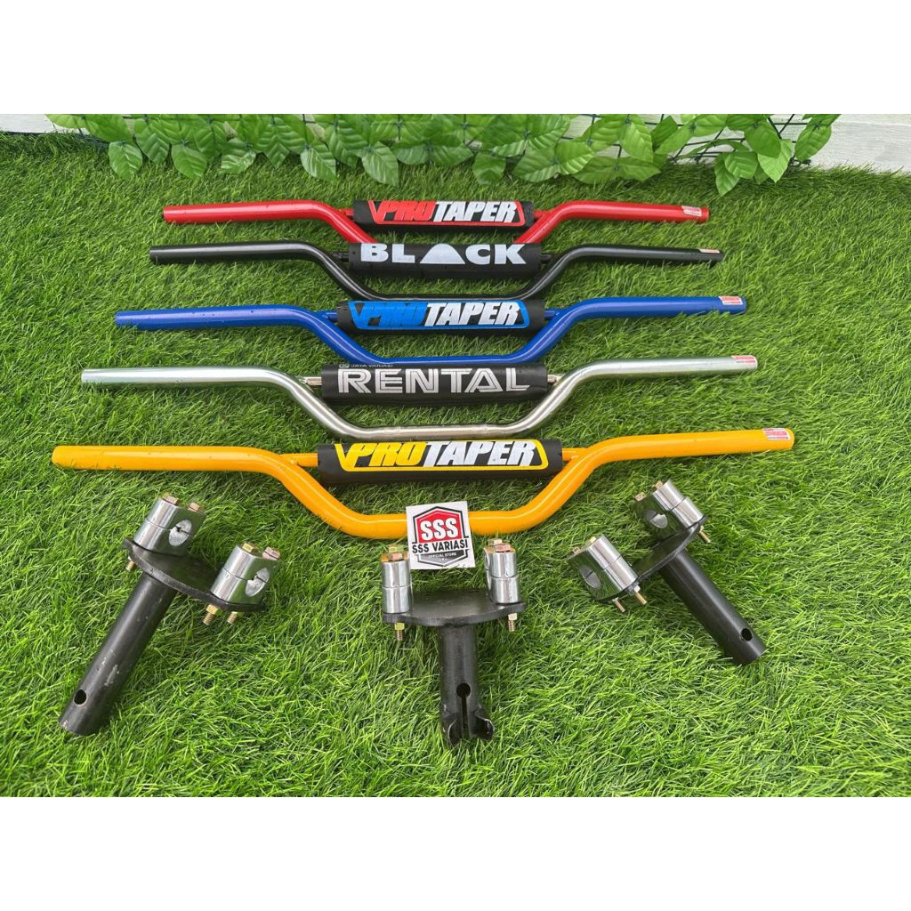 Paketan stang model Crf warna+Dudukan Stang