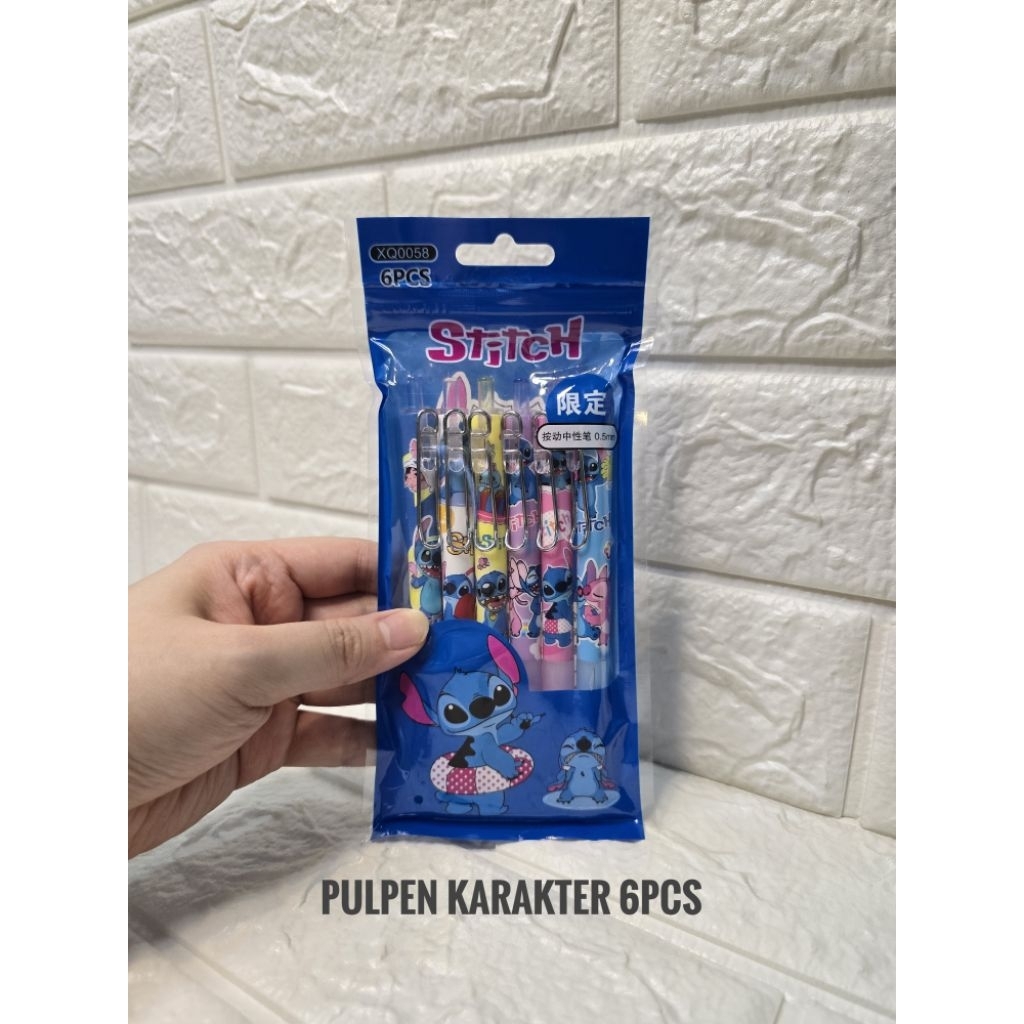 PULPEN CETEK KARAKTER ISI 6PCS / PULPEN MEKANIK MOTIF GAMBAR ISIAN 6PCS