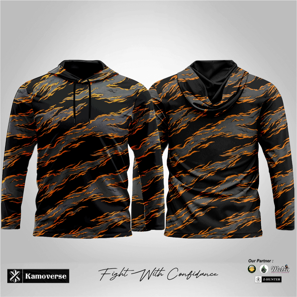 KAMOVERSE JERSEY LORENG HUNTER BAJU BERBURU BISA CUSTOM NAMA LOGO