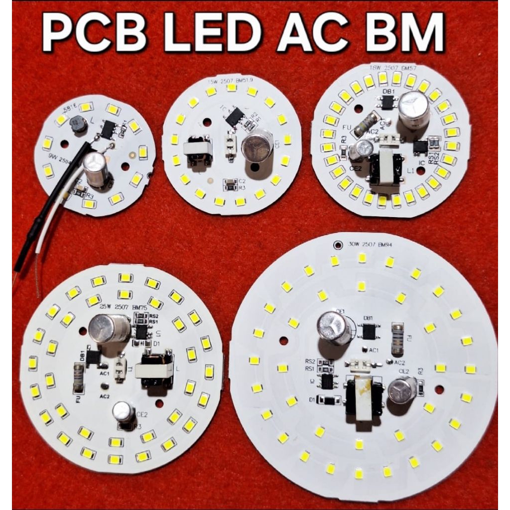 PCB LED AC BM 9 12 15 18 25 30 40 50 WATT