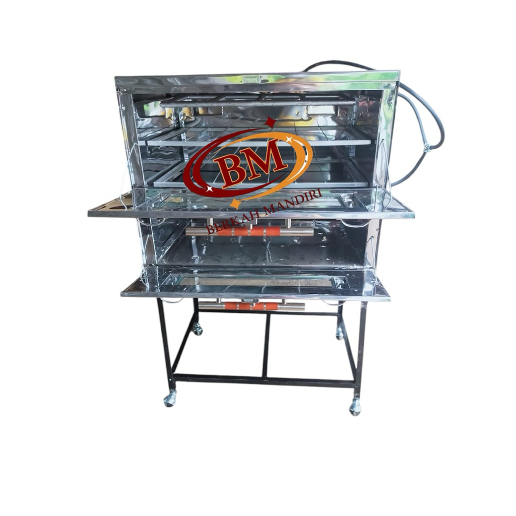Oven Gas Stainless 90x55x70cm pengapianatasbawah