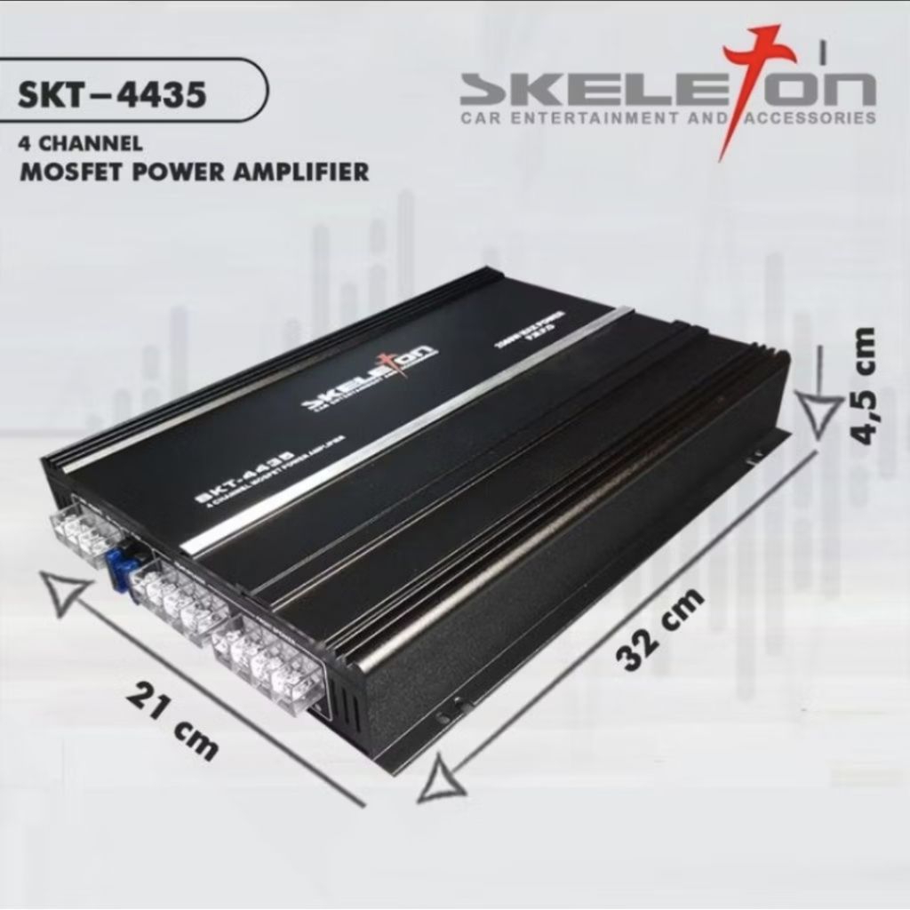 Power Amplifier 4 Chanel Audio Mobil Skeleton