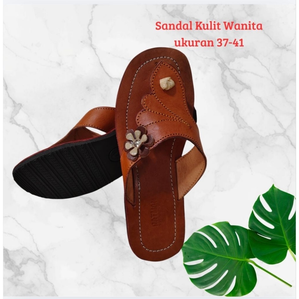 SANDAL WANITA KULIT SAPI OUTSOLE KARET SIZE 37-41