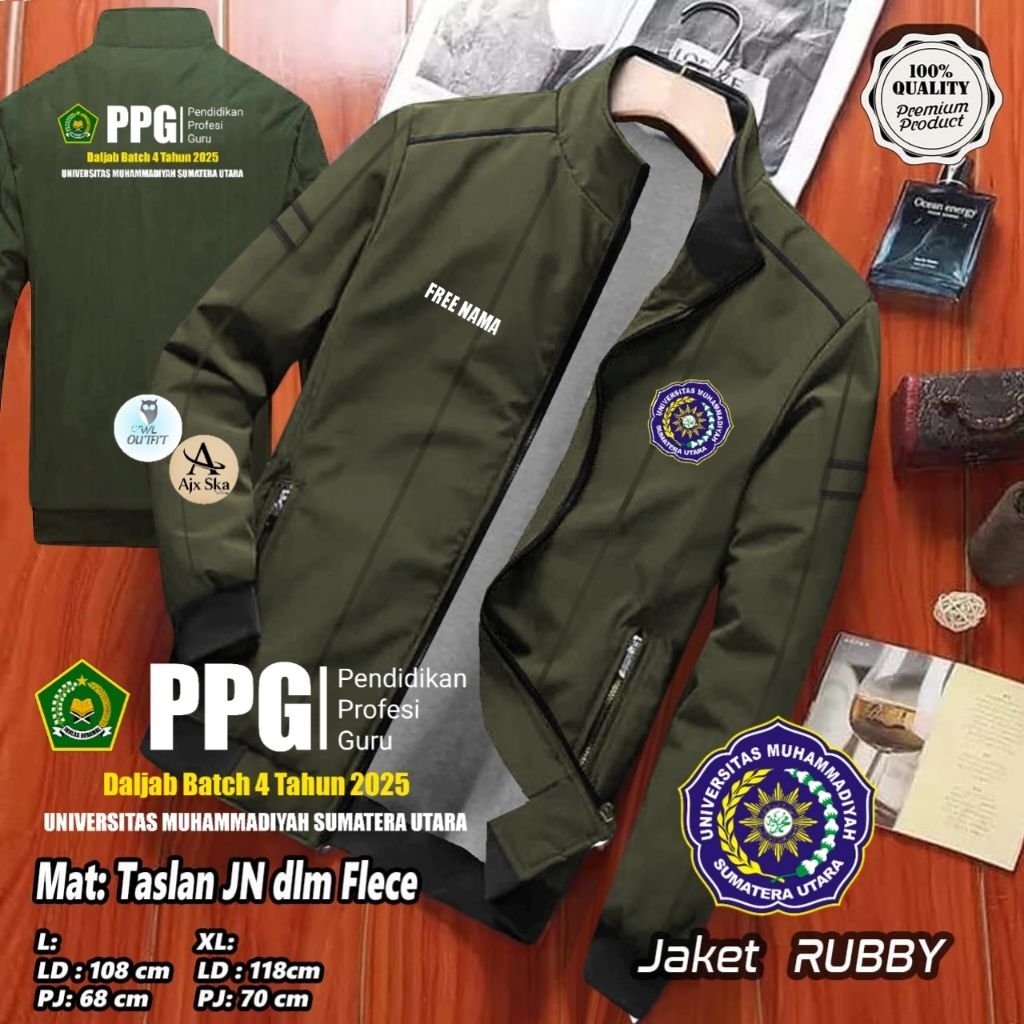 JAKET PPG UNIV MUHAMMADIYAH SUMATERA UTARA BATCH 4 TAHUN 2025 FREE NAMA DADA || PPG MUHAMADIYAH SUMA