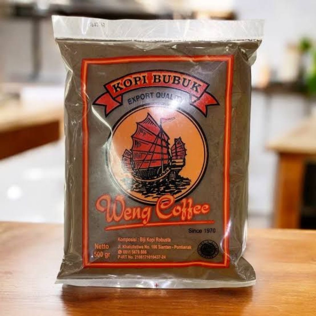 Kopi Bubuk Weng Legendaris Pontianak 1kg Robusta