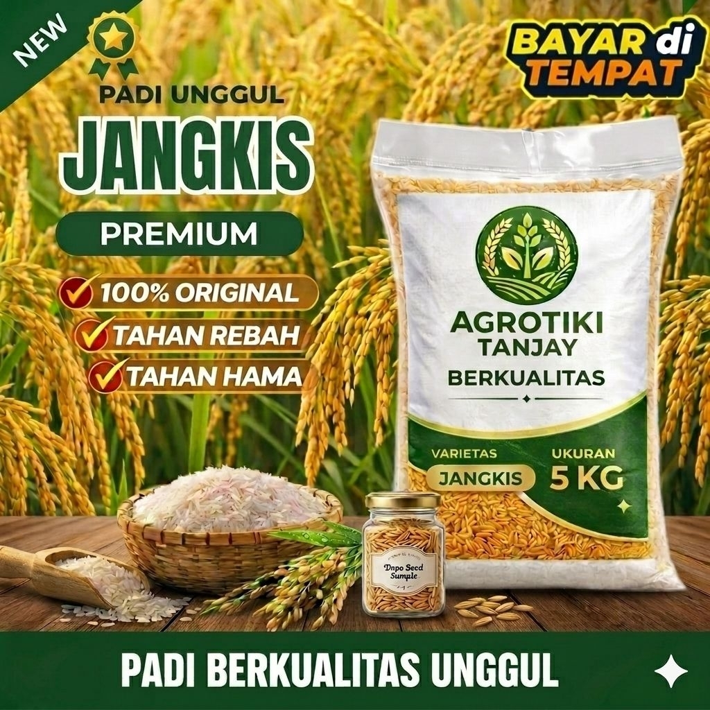benih padi unggul cibatu putih original benih padi unggul cibatu kemasan 5kg