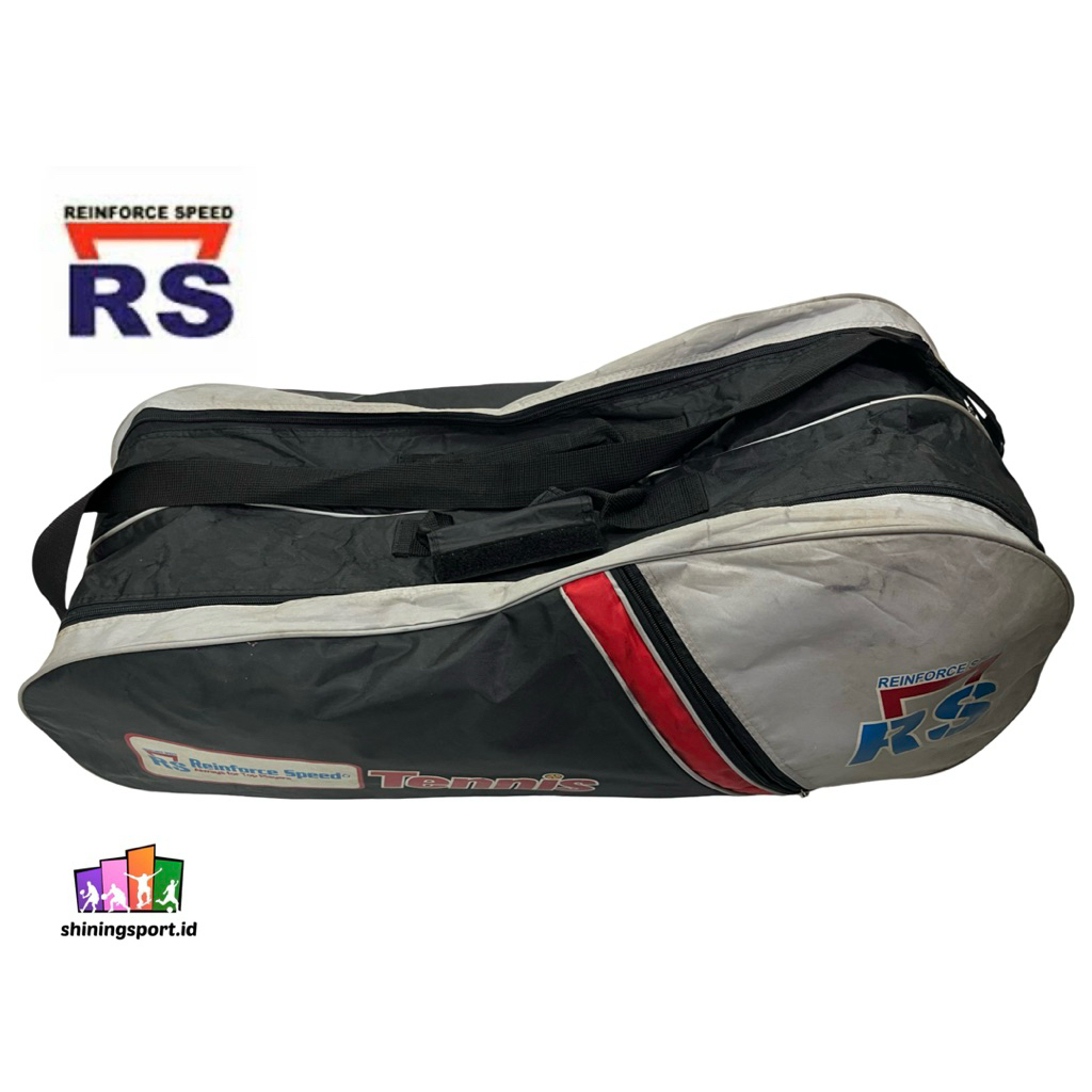 Tas Raket Tennis RS 2R Black/Silver/Red 100% Original