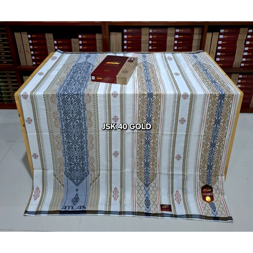 SARUNG ATLAS PREMIUM 790 JACQUARD GOLD & ATLAS INFINITY JACQUARD TERBARU SONGKET JACQUARD MURAH BISA