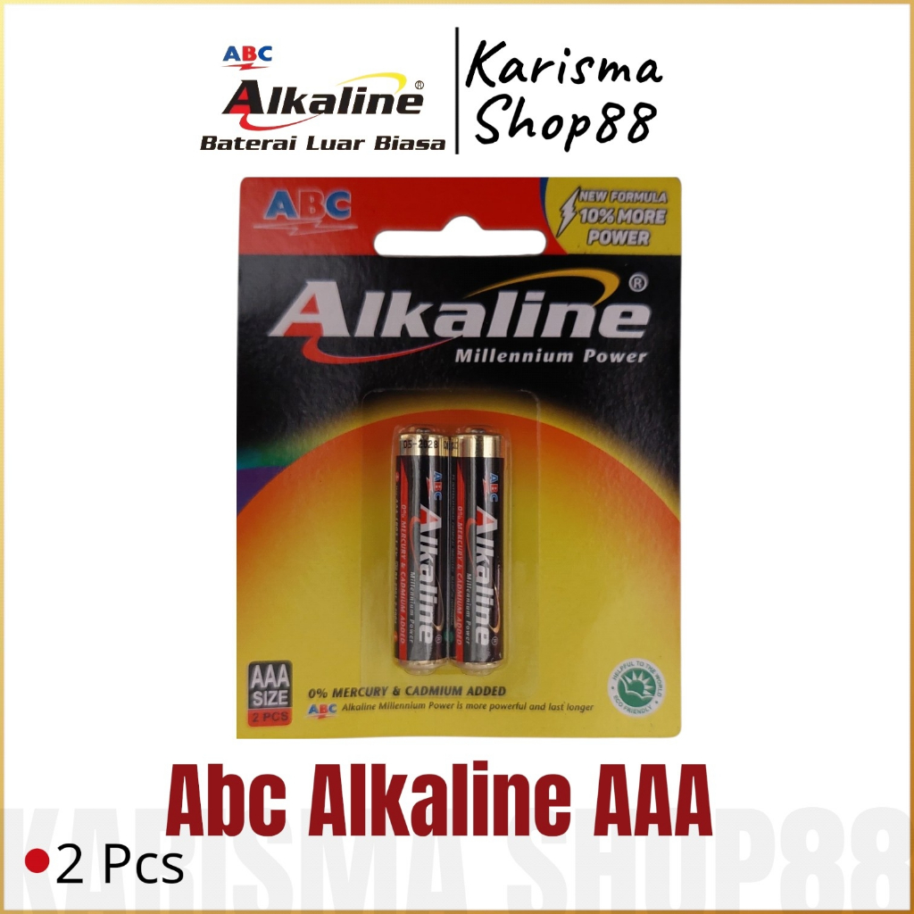 Batre ABC Alkaline AAA isi 2 pcs / baterai / battery / batu abc a3 / Baterai Alkalin / remot tv batt
