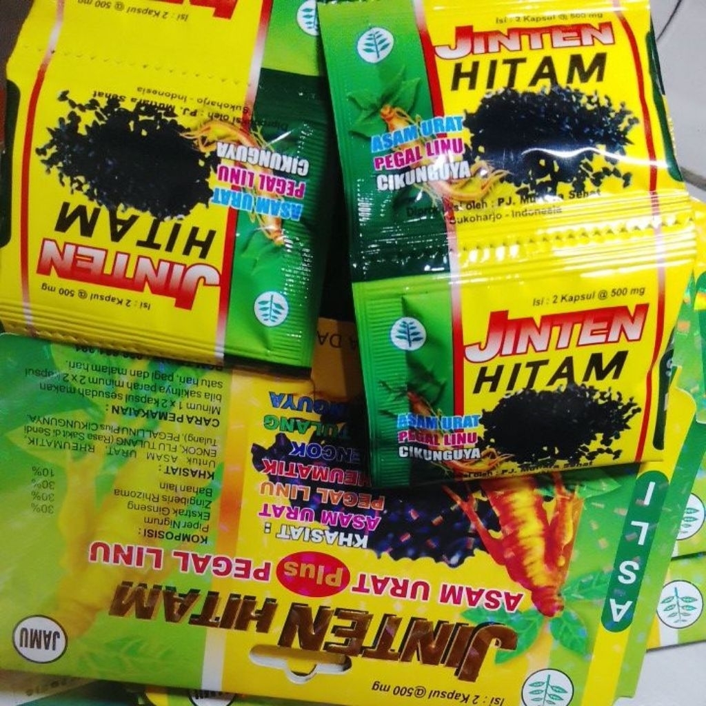 COD 1 HANGER JINTEN HITAM ASAM URAT KOLESTEROL PEGAL LINU REMATIK ENCOK SAKIT PINGGANG KESELEO KESEM
