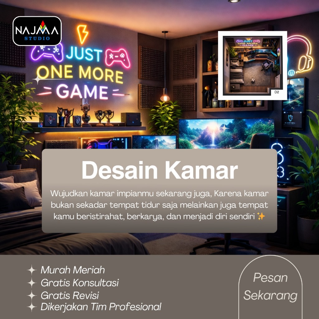 Jasa Desain Interior Kamar Profesional | Nyaman, Estetik & Bikin Betah
