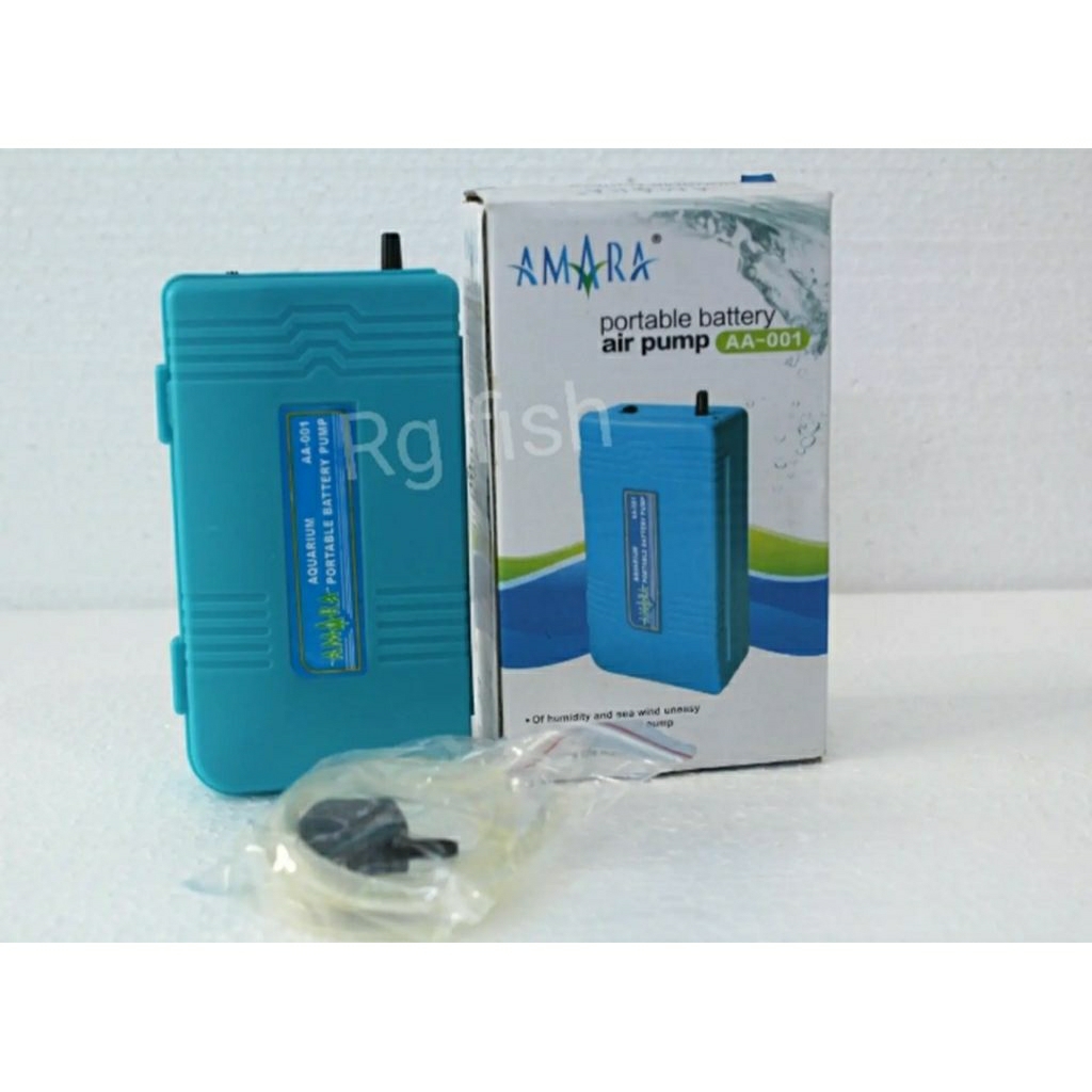 Aerator Amara Baterai AA001 mesin Aerator Airpump Baterai Aquarium