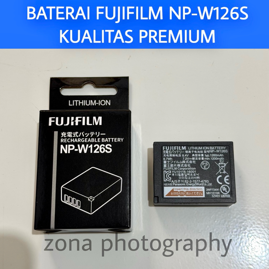BATERAI FUJIFILM NP-W126S / NPW126S / NP-W126 NPW126 / BATTERY FUJIFILM NP-W126S NP-W126 / BATRAI FU