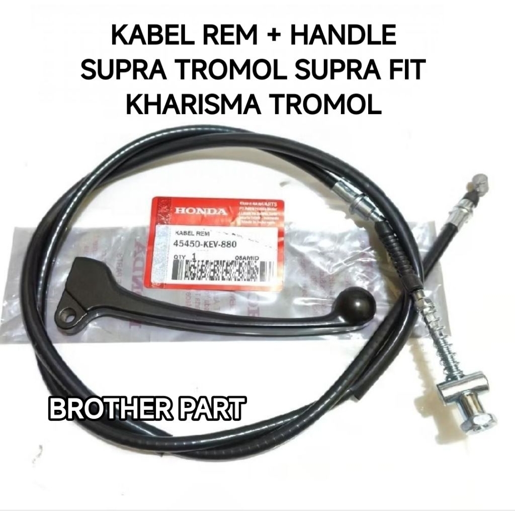 KABEL REM +HANDLE REM KANAN HONDA SUPRA TROMOL SUPRA FIT TROMOL KHARISMA TROMOL