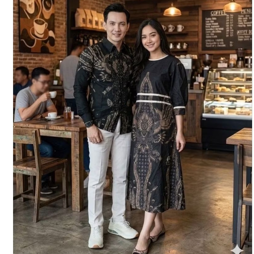 Batik Couple Motif SRIWIJAYA Atasan Batik modern Lapis trikot premium