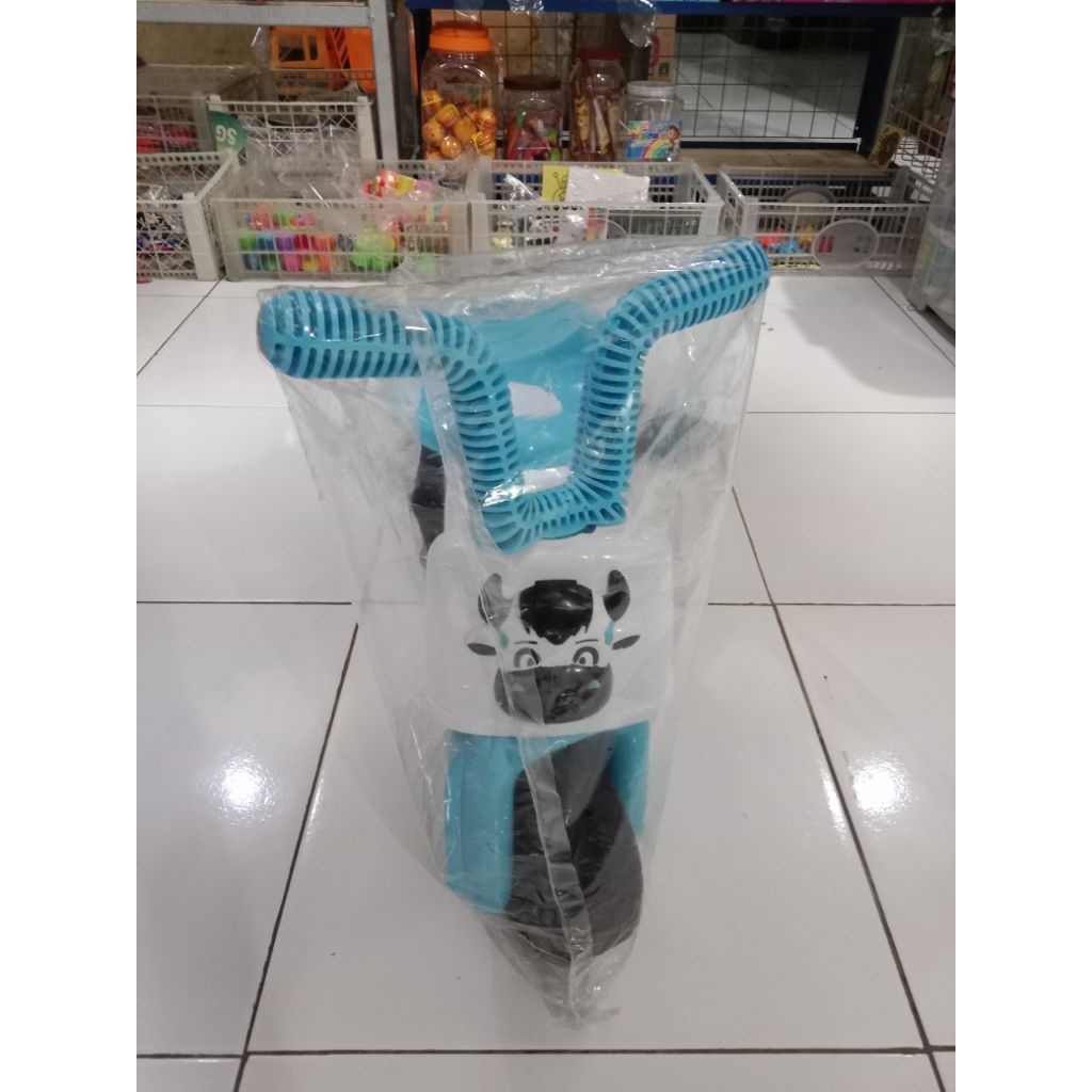 mainan anak sepedah roda 3 murah promo bentuk sapi hepy cow