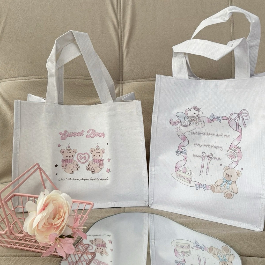 Mocorie - Miffiete Coquette Totebag / Coquette Lunch Bag / Tas Bekal Coquette / Tas Makan Coquette /
