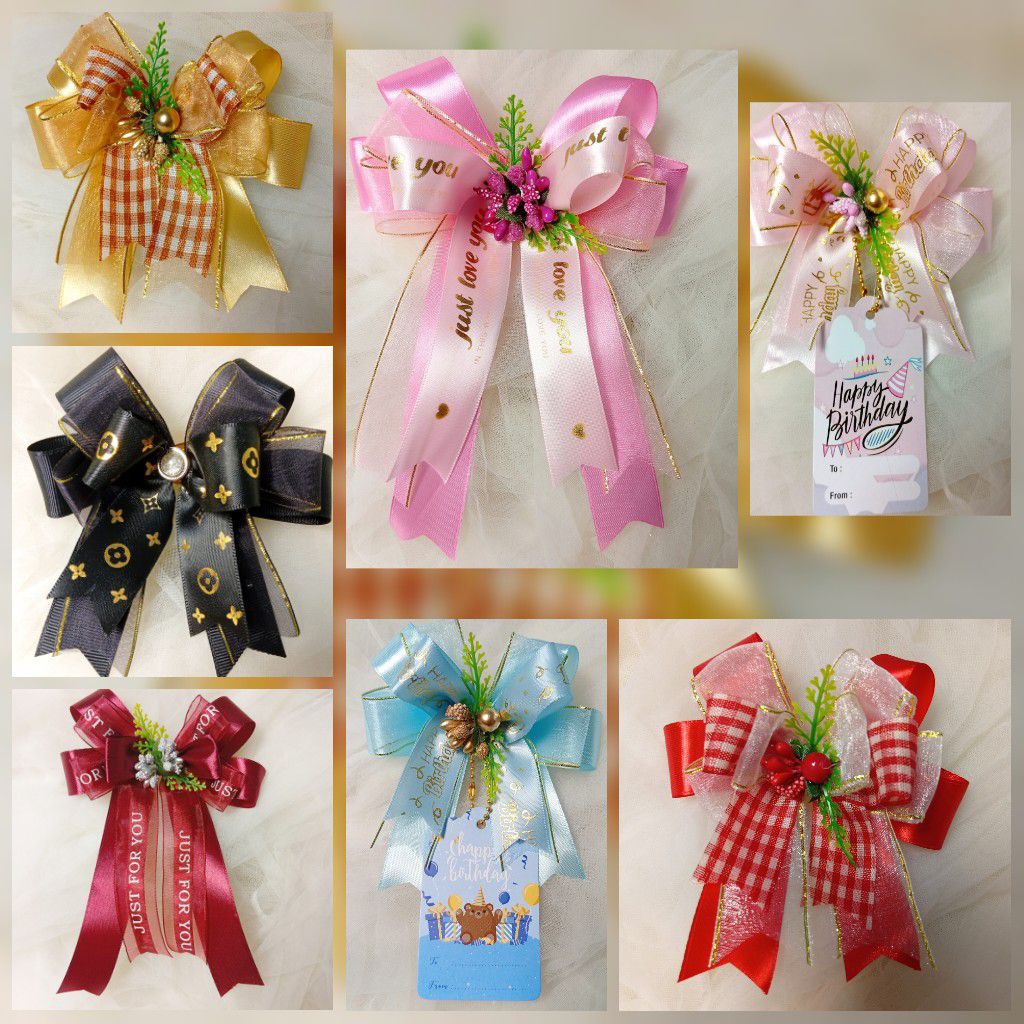 Pita Siap pakai Pita Hampers Hangtag Pita Happy Birthday Pita Satin