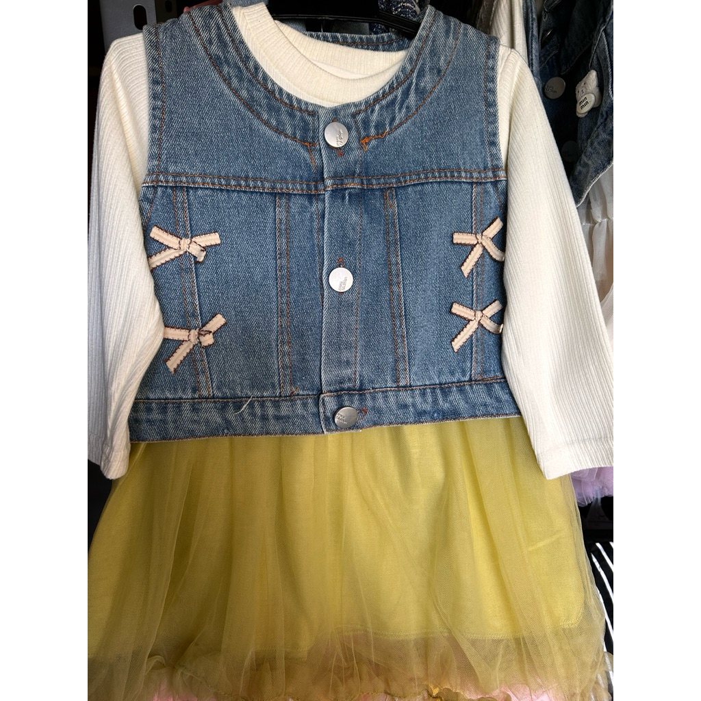 dress 2in1 rompi jeans