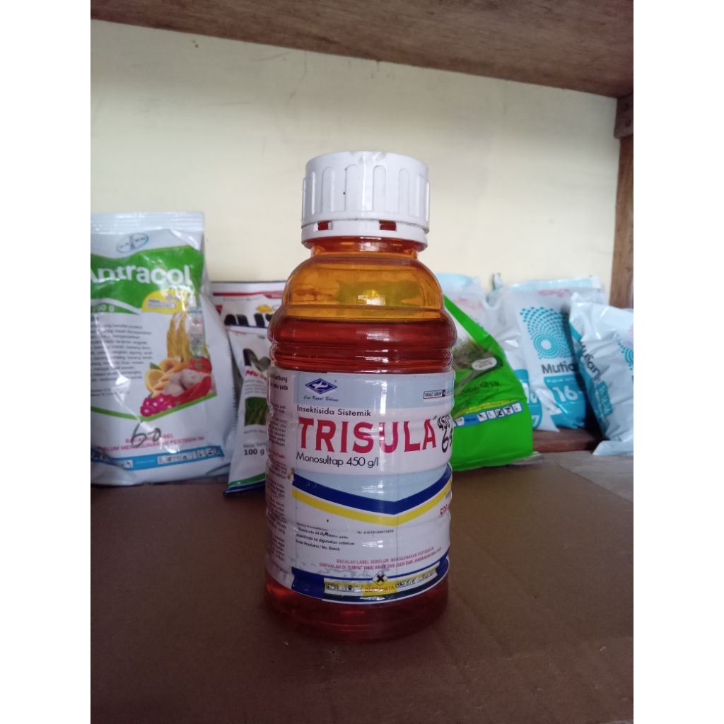 1 Liter Insektisida Trisula 450 SL Monosultap 450g/L - Sistemik, Kontak, dan Sistemik