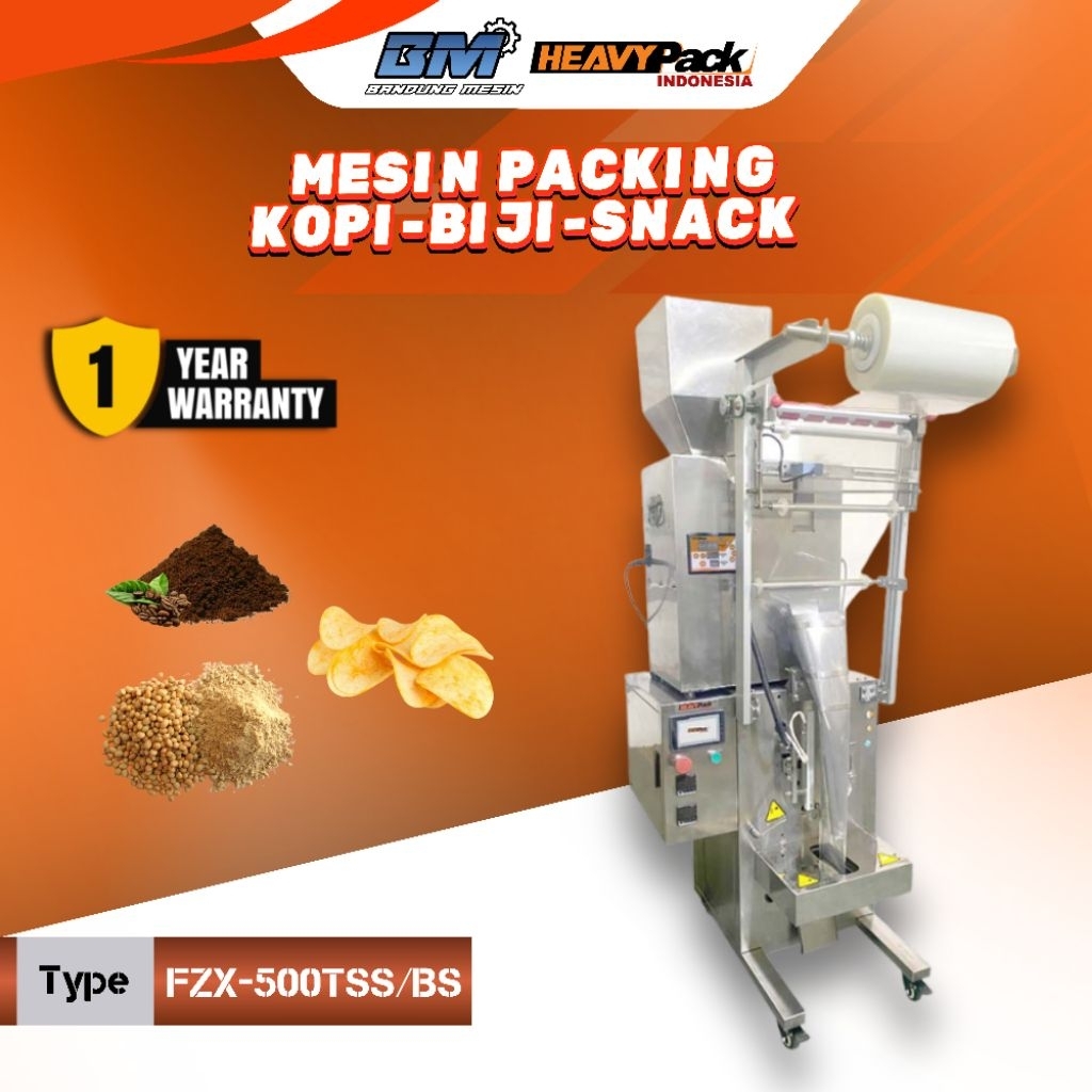 FZS-500TSS / FZX 500TSS Heavypack Mesin Packing Sachet Kemasan Otomatis Bubuk/ Biji bijian/ Granule/