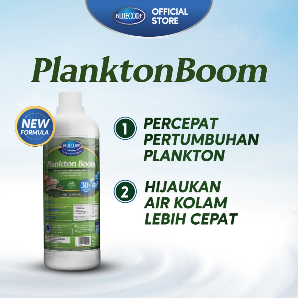 Bluecore PlanktonBoom Plankton Booster Percepat Pertumbuhan Plankton dan Hijaukan Air Kolam Untuk Pe