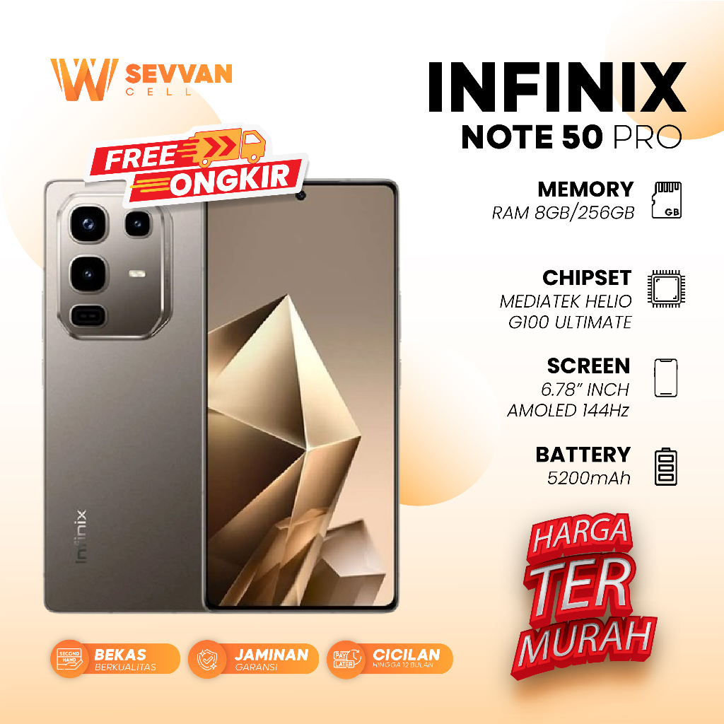 Handphone Infinix Note 50 Pro Ram 8 256GB