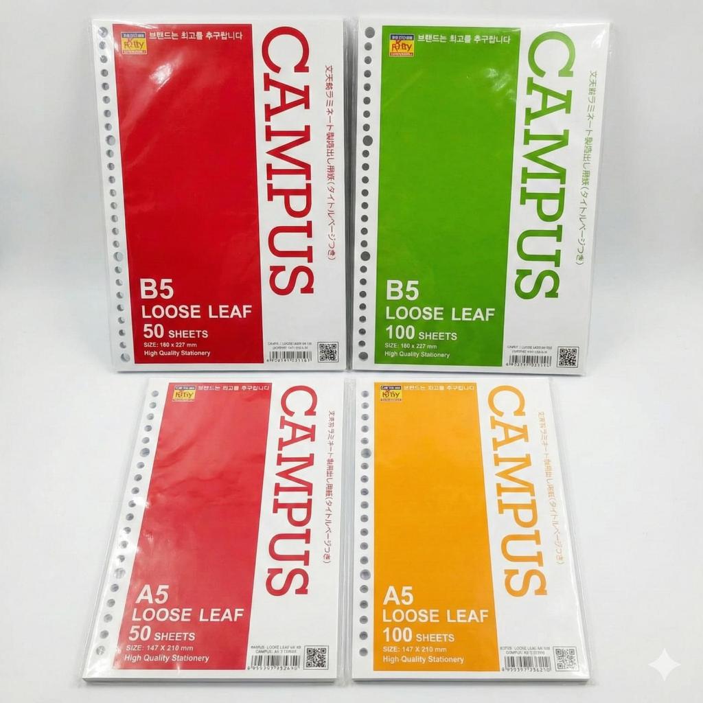 LOOSE LEAF MERK KIKY - Refill ISI BINDER HIGH QUALITY 1 PAK  A5/50