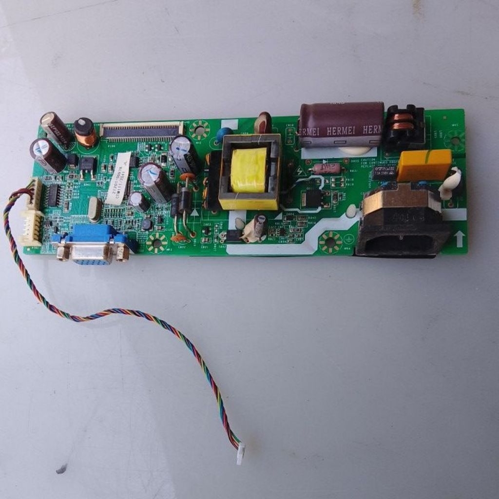 Mainboard dan Power Supply Monitor HP V190