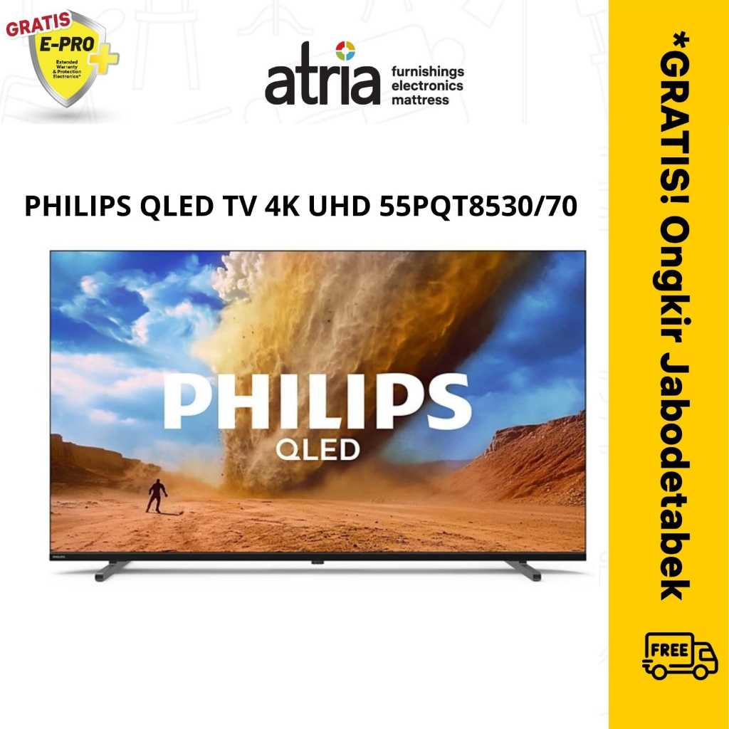PHILIPS 55PQT8530/70 QLED 55 Inch UHD 4K Google TV