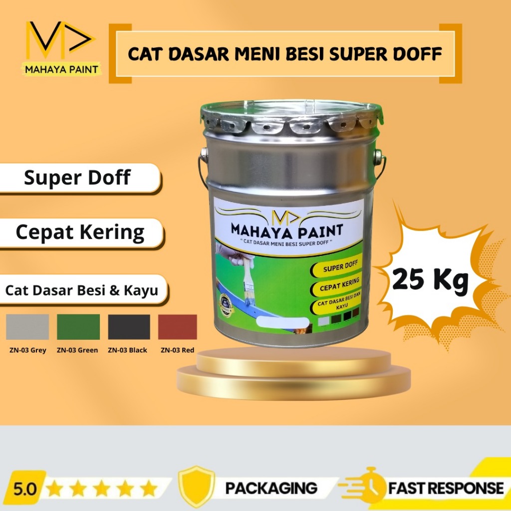 Cat Meni Besi / Cat Dasar Anti Karat 25kg Mahaya Paint Cat Dasar Besi
