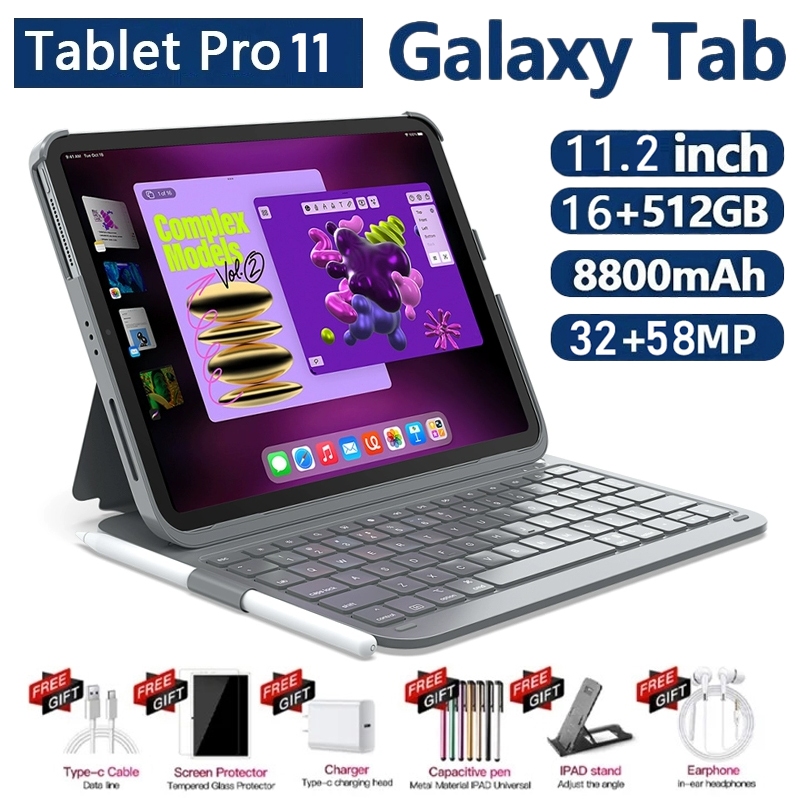 Tablet Galaxy Tab Pro11 Baru Android 13 5G 16GB 512GB 8800mAh 11.2 Inch Multiwarna y