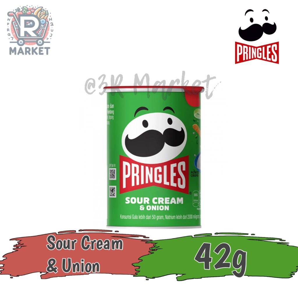 Pringles Sour Cream & Onion Potato Crisps / Keripik Kentang Pringles Kemasan Kecil