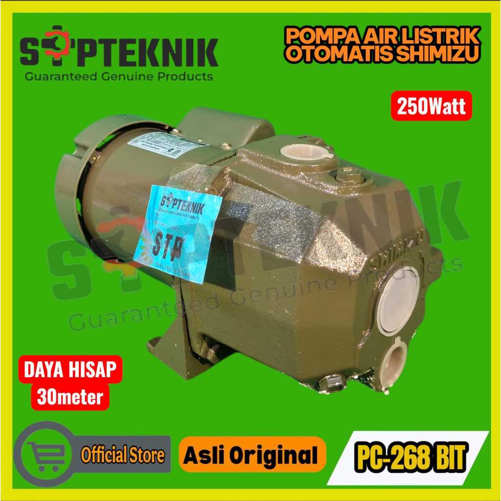 POMPA AIR LISTRIK OTOMATIS JET PUMP PC-268 BIT SHIMIZU TANPA TABUNG